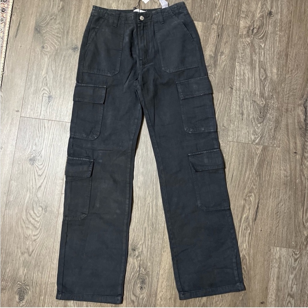 Zara Charcoal Gray Cargo Pants